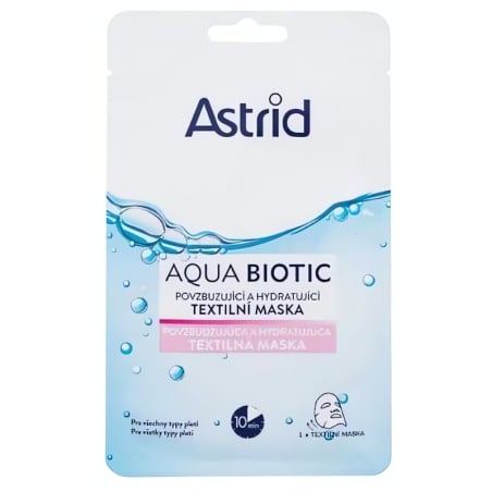 Povzbuzující a hydratující textilní maska Aqua Biotic Astrid - 20 ml