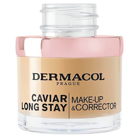 Dlouhotrvající make-up s výtažky z kaviáru a zdokonalovací korektor Dermacol / Odstín: 3 Nude - 30 ml