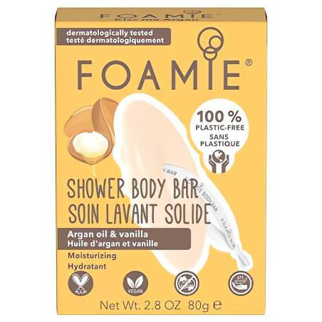 Hydratační sprchová péče Kiss me Argan (Shower Body Bar) Foamie - 80 g