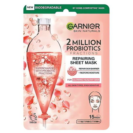 Regenerační textilní maska s probiotickými frakcemi Skin Naturals (Repairing Sheet Mask) Garnier - 22 g