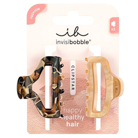 Skřipec do vlasů Clipstar M Golden Roar Invisibobble - 2 ks