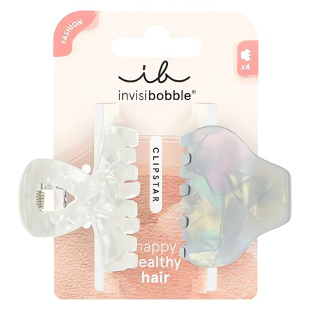 Skřipec do vlasů Clipstar Pearly Frost M Invisibobble - 2 ks