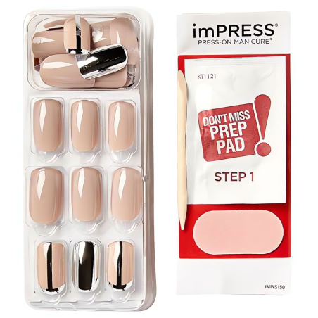 Samolepící nehty imPRESS Cloudy KISS - 30 ks