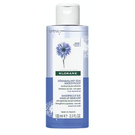 Odličovač voděodolného make-upu pro citlivou pleť (Waterproof Eye Make-Up Remover) Klorane - 100 ml