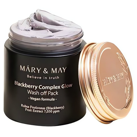 Rozjasňující pleťová maska Blackberry Complex Glow (Wash Off Pack) MARY & MAY - 125 g