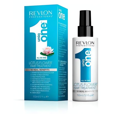 Bezoplachová péče s výtažkem z lotusu Uniq One (Lotus Flower Leave-in Hair Treatment) Revlon Professional - 150 ml
