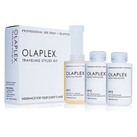 Sada pro barvené nebo chemicky ošetřené vlasy (Traveling Stylist Kit) Olaplex - 3 x 100 ml