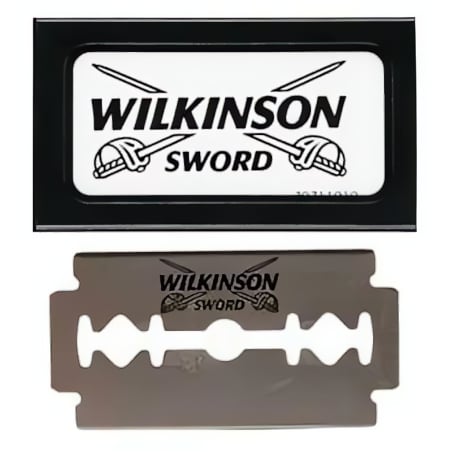 Břitva Cut Throat + náhradní žiletky Double Edge Blades Wilkinson Sword - 5 ks