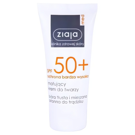 Zmatňující pleťový krém na opalování SPF 50+ Ziaja - 50 ml