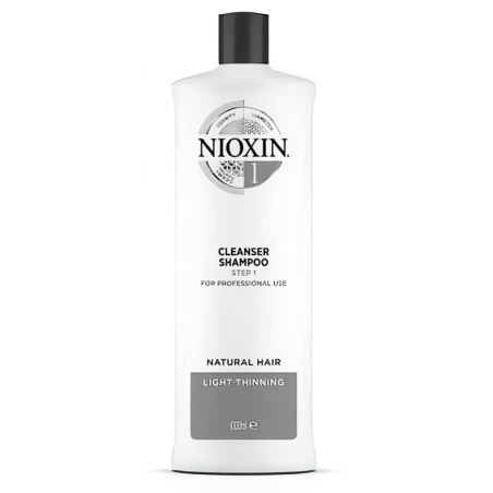 Čisticí šampon pro jemné mírně řídnoucí přírodní vlasy System 1 (Shampoo Cleanser System 1) Nioxin - 1000 ml