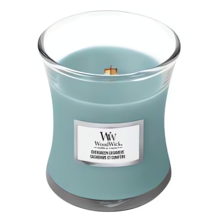 Vonná svíčka váza Evergreen Cashmere WoodWick - 85 g