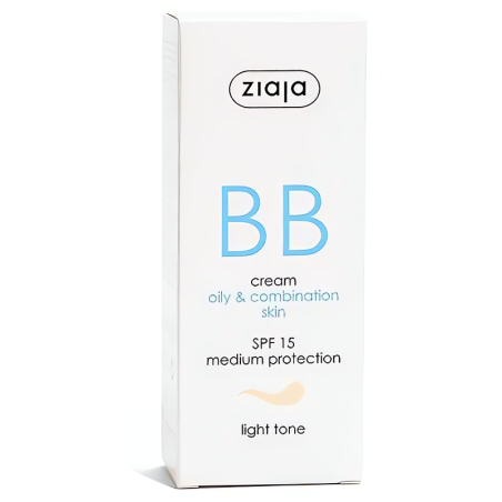 BB krém pro mastnou a smíšenou pleť SPF 15 Light Tone (BB Cream) Ziaja - 50 ml