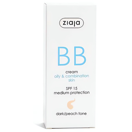 BB krém pro mastnou a smíšenou pleť SPF 15 Dark/Peach Tone (BB Cream) Ziaja - 50 ml