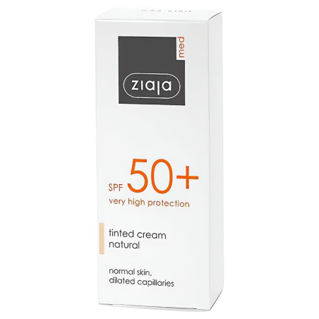 Tónovací krém pro normální pleť SPF 50+ odstín přirozený (Tinted Cream) Ziaja - 50 ml