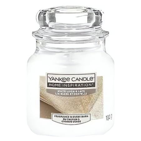 Vonná svíčka Home Inspiration malá White Linen & Lace Yankee Candle - 104 g