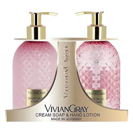 Kosmetická sada White Musc & Ananas (Cream Soap & Hand Lotion) Vivian Gray