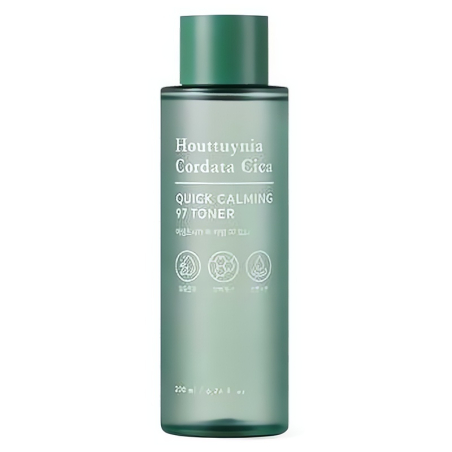 Zklidňující pleťové tonikum Houttuynia Cordata Cica (Quick Calming 97 Toner) Tony Moly - 200 ml