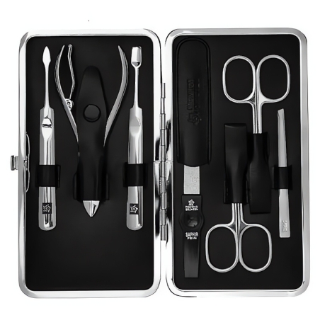 Rodinná manikúrová sada 7 dílná černá Pfeilring Solingen