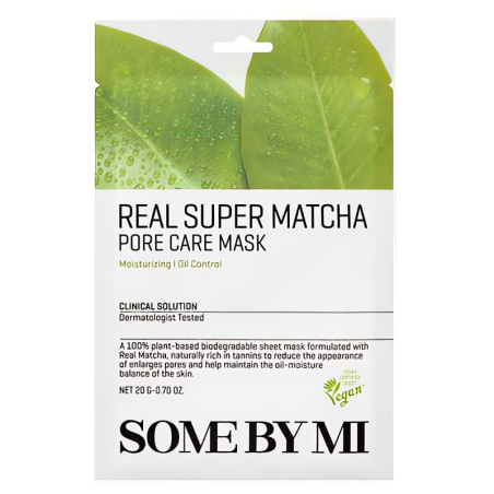 Pleťová maska na rozšířené póry Real Super Matcha (Pore Care Mask) Some By Mi - 20 g