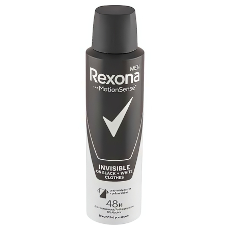 Antiperspirant ve spreji Men Motionsense Invisible Black+White Rexona - 150 ml