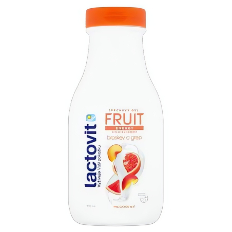 Energetický sprchový gel Broskev a grep (Fruit Shower Gel) Lactovit - 500 ml