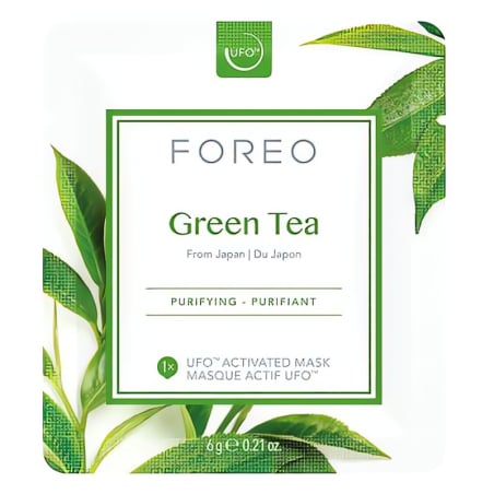 Osvěžující a zklidňující pleťová maska Green Tea (Purifying Mask) FOREO - 6 x 6 g