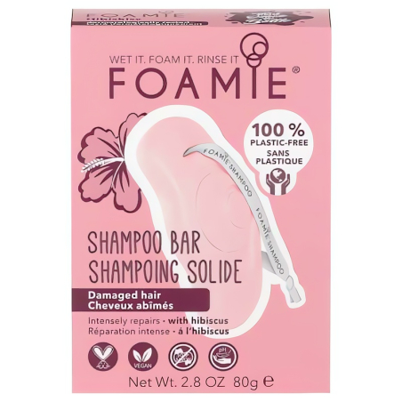 Šampon pro poškozené vlasy Hibiskiss (Shampoo Bar) Foamie - 80 g