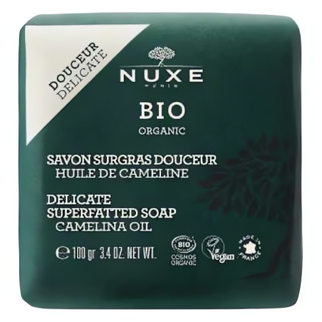 Tuhé mýdlo na obličej a tělo Bio Organic Delicate (Superfatted Soap) Nuxe - 100 g