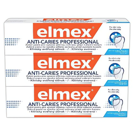Zubní pasta Anti Caries Professional Trio Elmex - 3 x 75 ml