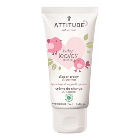Zinkový krém na opruzeniny bez vůně (Baby leaves) Attitude - 75 ml