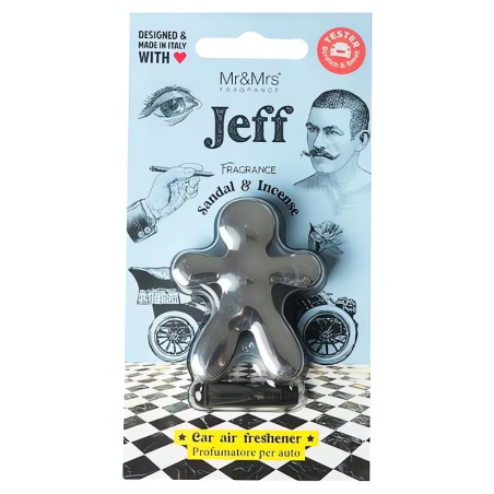 Jeff Chrome Sandal & Incense / vůně do auta Mr&Mrs Fragrance