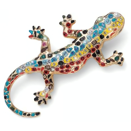 Pozlacená brož s krystaly Gaudí Drac 58045G Oliver Weber