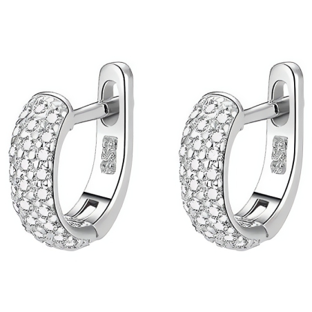 Stříbrné visací náušnice se zirkony AGUC1954 Beneto