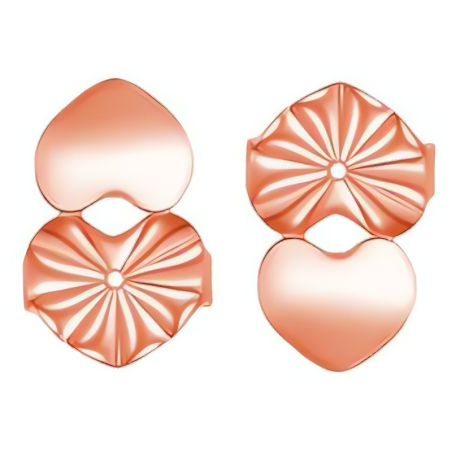 Uzávěr na náušnice MASIVE SECURITY / 1 pár Rose Gold Troli