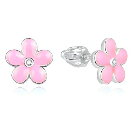 Stříbrné náušnice s kytičkami AGUP1539S-2 Beneto