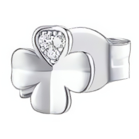 Stříbrná single náušnice pro štěstí Storie RZO051R Rosato