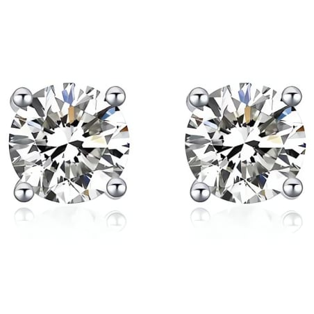 Půvabné peckové náušnice se zirkony E000143 Moiss / Průměr: 0,3 cm