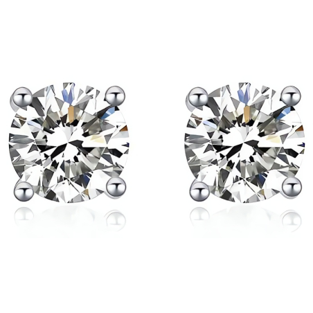 Půvabné peckové náušnice se zirkony E000143 Moiss / Průměr: 0,5 cm