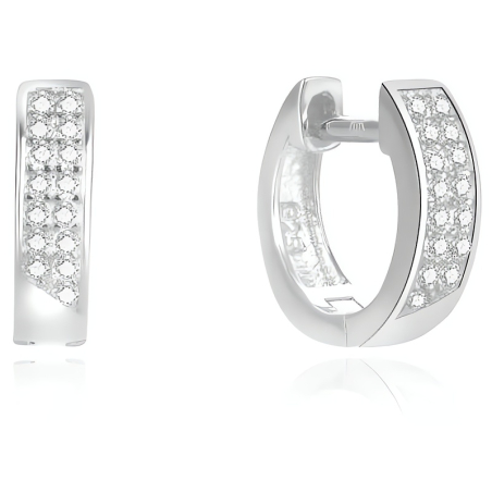 Nadčasové stříbrné náušnice AGUC2609 Beneto