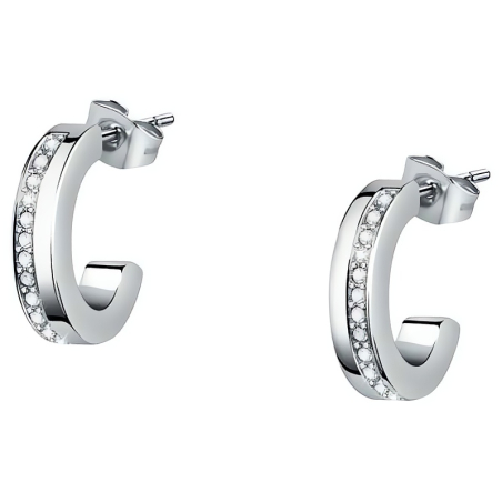 Jemné ocelové náušnice s krystaly Creole SAUP04 Morellato