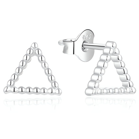 Minimalistické stříbrné náušnice AGUP733L Beneto