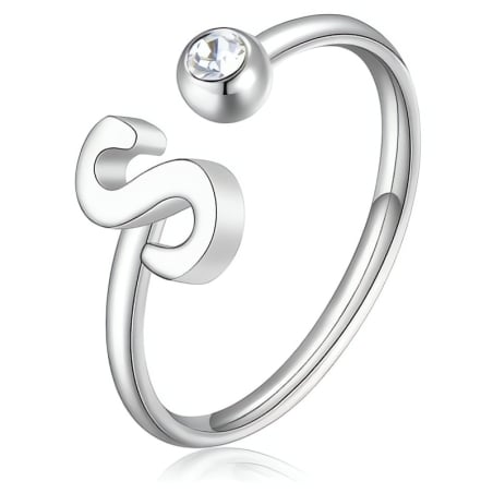 Stylový ocelový prsten S s krystalem Click SCK189 S Agapo