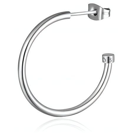 Single ocelová kruhová náušnice Happy Ears SHEA16 S Agapo / Průměr: 3,7 cm