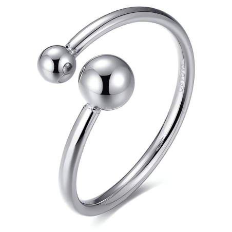 Minimalistický otevřený prsten z oceli Click SCK144 S Agapo