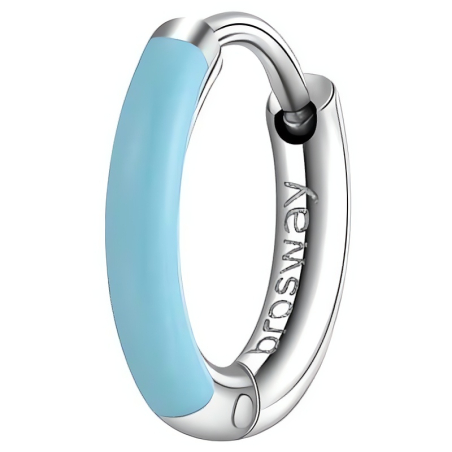 Modrá ocelová single náušnice Symphonie BYM116 Brosway