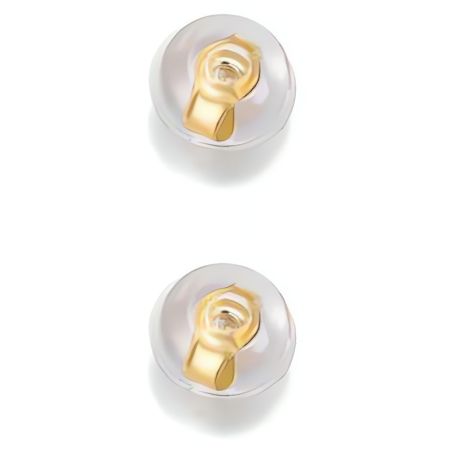 Uzávěr na náušnice / 2 páry Silicone Gold Troli