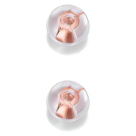 Uzávěr na náušnice / 2 páry Silicone Rose Gold Troli