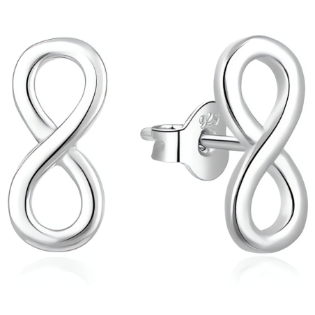 Nadčasové stříbrné podélné náušnice Nekonečno E0002443 Moiss