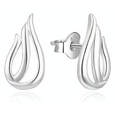 Minimalistické stříbrné náušnice Sasha E0002488 Moiss