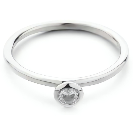 Půvabný stříbrný prsten s čirým zirkonem R00019 Moiss / Obvod: 53 mm - 53 mm